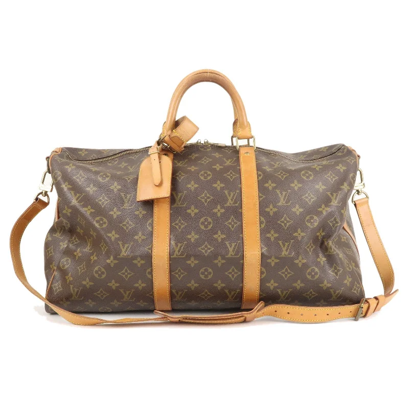 Ladies Louis Vuitton Capucines bags with a detachable shoulder strapLouis Vuitton Monogram Keep All Bandoulier 50 Boston Bag M41416