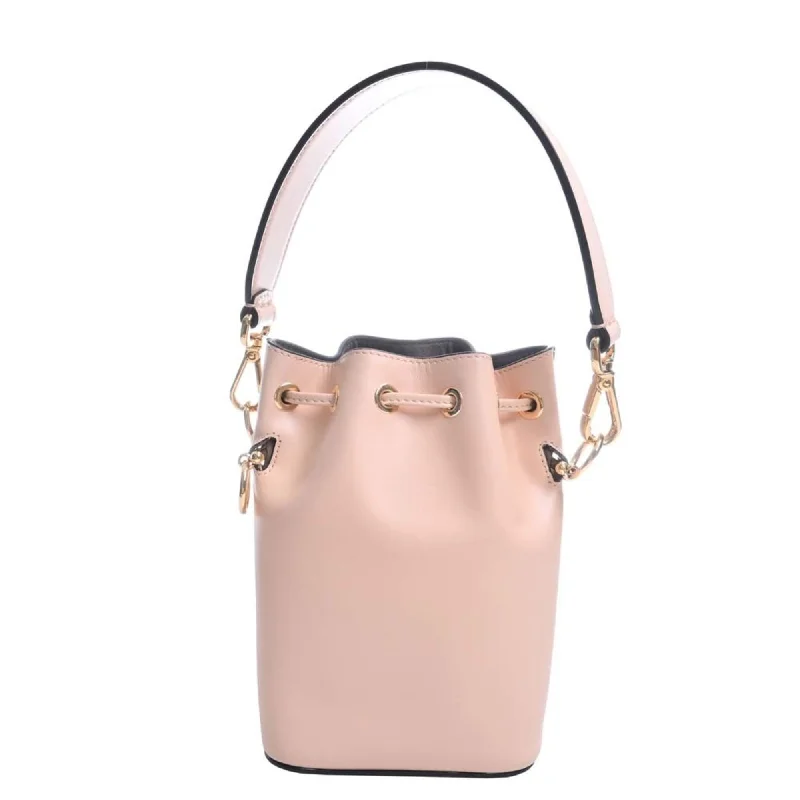 Fendi handbags with a biodegradable leather alternative for an eco - conscious choiceFENDI Leather Mon Tresor Handbag 8BS010 Pink Ladies