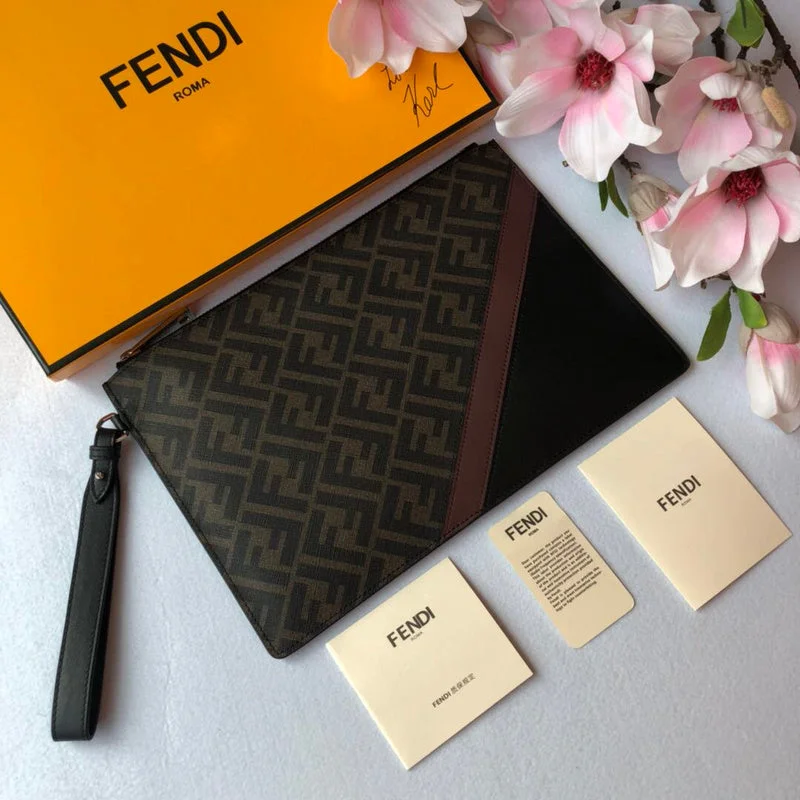 Fendi bags with a zip - top closure and a front - pocket for quick access to keys and cardsWF - Fendi Bags - 630