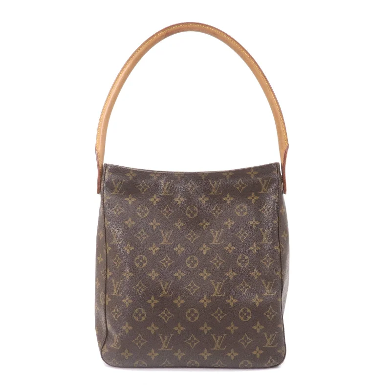 Louis Vuitton bags with a magnetic snap closure for easy accessLouis Vuitton Monogram Looping GM Shoulder Bag Brown M51145