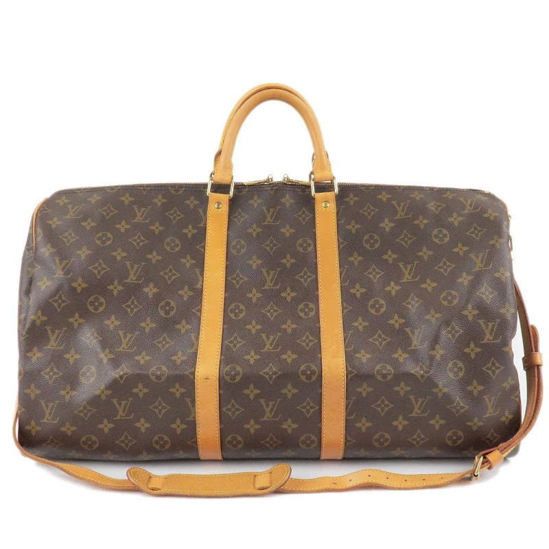 Louis Vuitton Speedy bags in monogram canvas for a classic lookLouis Vuitton Monogram Keep All Bandouliere 55 Boston Bag M41414