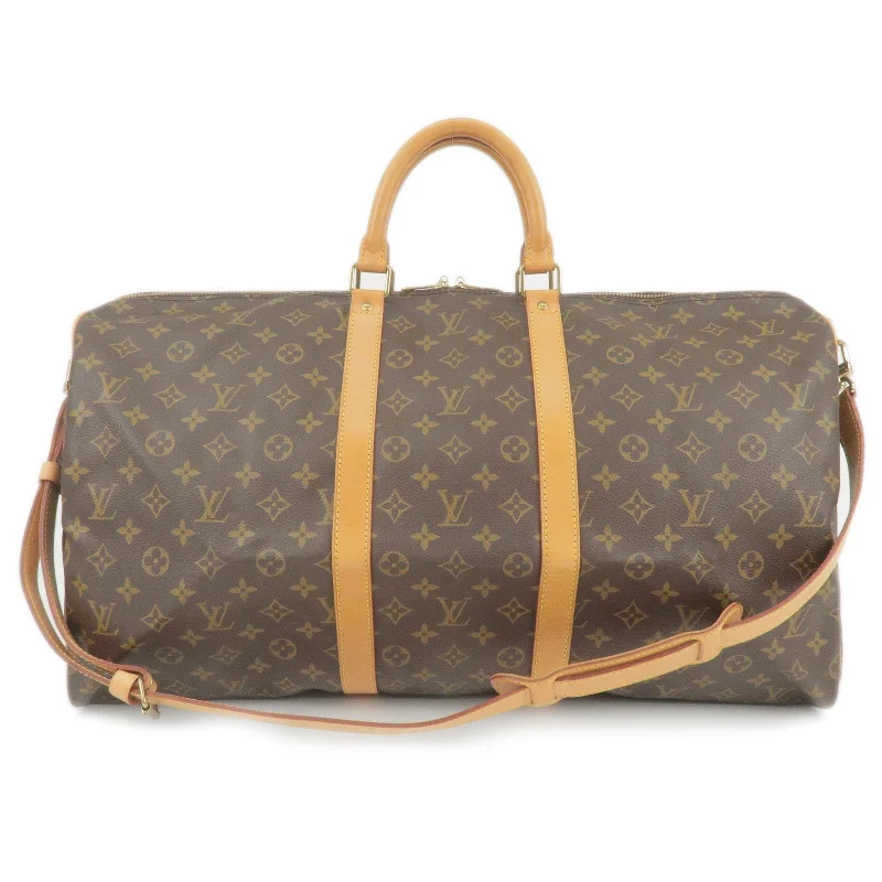 Louis Vuitton backpacks with a hidden back pocket for securityLouis Vuitton Monogram Keep All Bandouliere 55 Boston Bag M41414