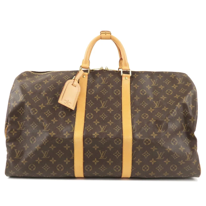 Louis Vuitton bags with a zippered interior pocket for better organizationLouis Vuitton Monogram Keep All 55 Boston Bag M41424