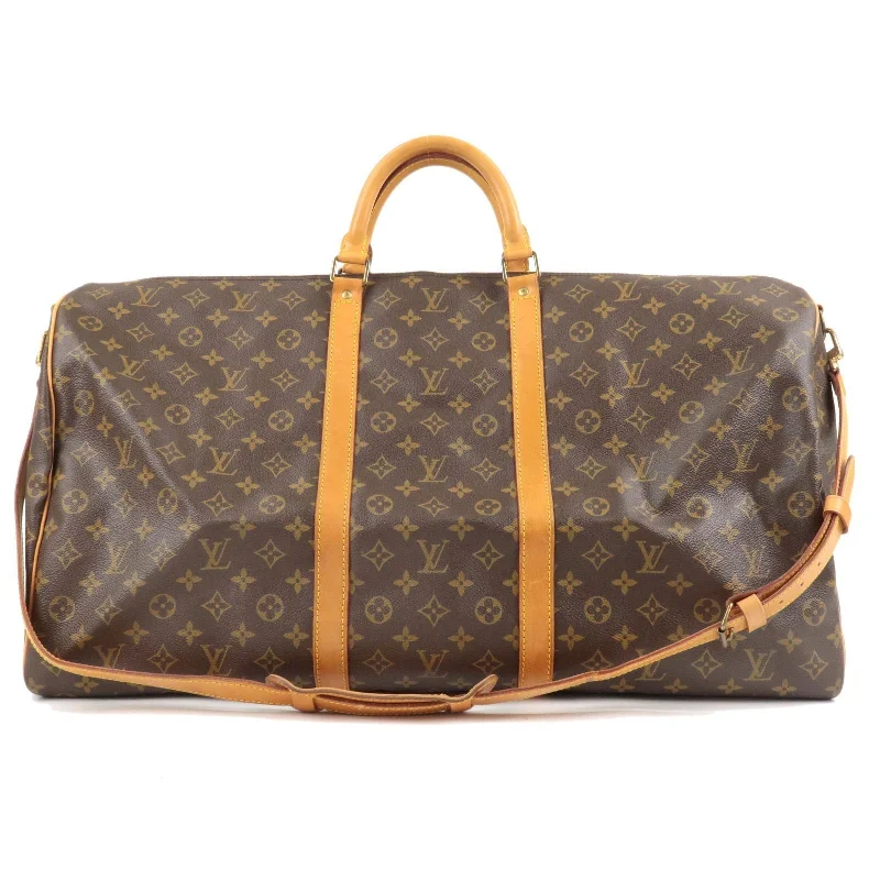 Louis Vuitton bags with a magnetic snap closure for easy accessLouis Vuitton Monogram Keep All Bandouliere 60 Bag M41412