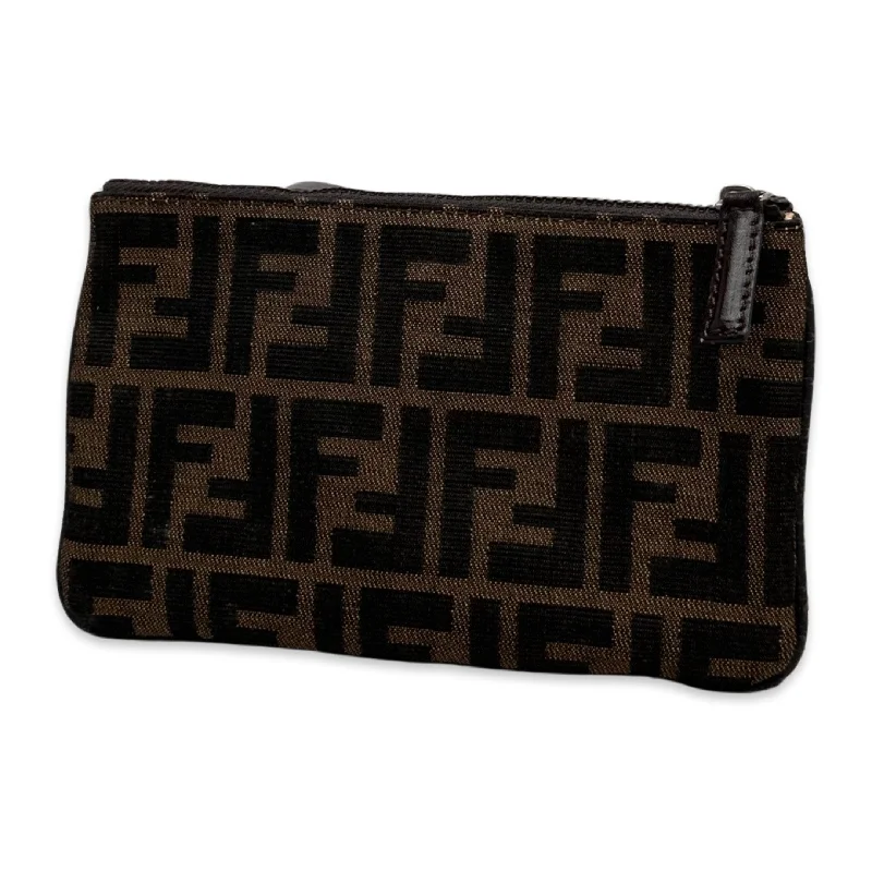 Medium - sized Fendi shoulder bags in rich, deep colors like burgundy for a sophisticated appearanceFendi Monogram Pouch