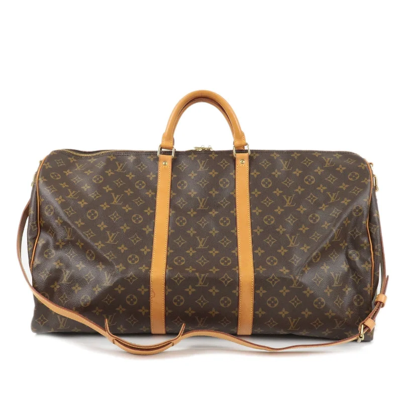 Ladies Louis Vuitton handbags with a detachable coin purse insideLouis Vuitton Monogram Keep All Bandouliere 60 Bag M41412