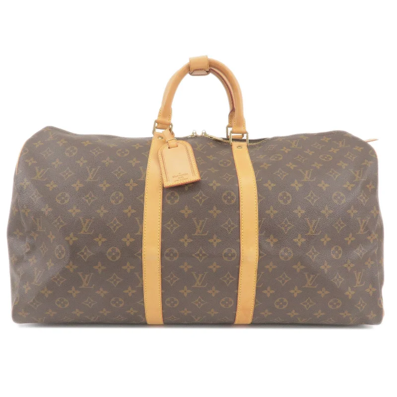 Louis Vuitton tote bags with a water - resistant coating for outdoor useLouis Vuitton Monogram Keep All 55 Boston Bag M41424