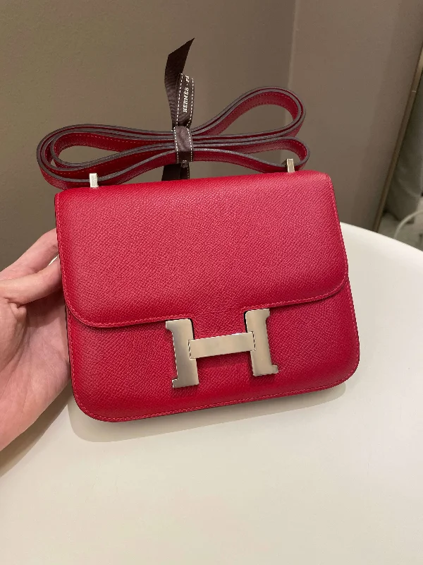 Functional Hermes Roulis Bags with Multiple CompartmentsHermes Constance 18 Rouge Casaque Epsom