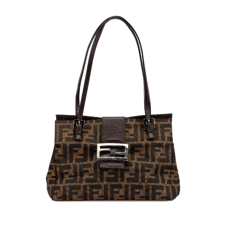 Kids' - Sized Hermes - Inspired Mini Bags for Young FashionistasBrown Fendi Zucca Canvas Shoulder Bag