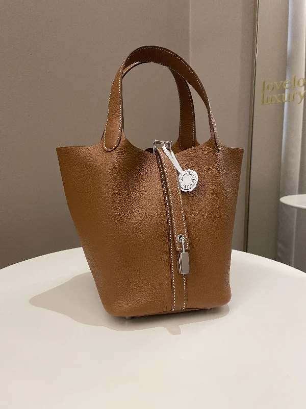 High - Capacity Hermes Duffle - Style Bags for Extended TripsHermes Picotin Lock PM 18 Gold Clemence