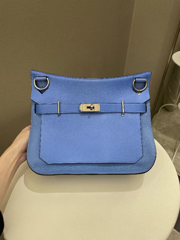 Two - Tone Hermes Bags for a Modern and Stylish AppearanceHermes Jypsiere 31 Bleu Paradis Clemence/ Swift