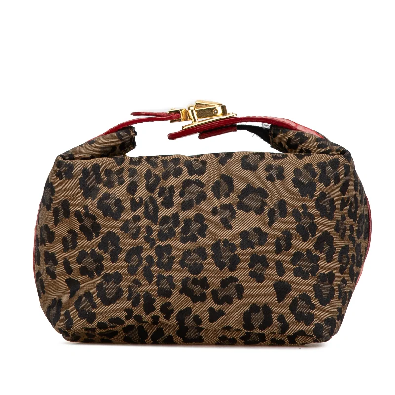 Designer - Crafted Hermes Bags for Fashion AficionadosBrown Fendi Leopard Print Canvas Handbag