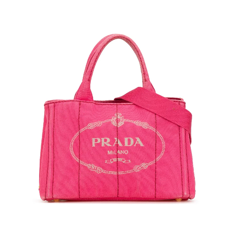 Designer - Crafted Hermes Bags for Fashion AficionadosPink Prada Small Canapa Logo Satchel