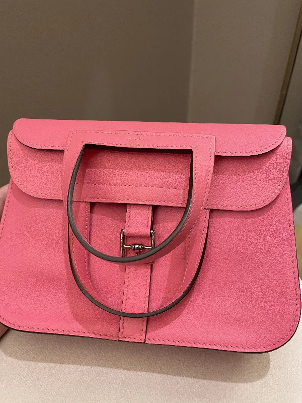 Soft - Handled Hermes So Kelly Bags for a Feminine TouchHermes Halzan Mini 22 Rose Azalee Evercolor