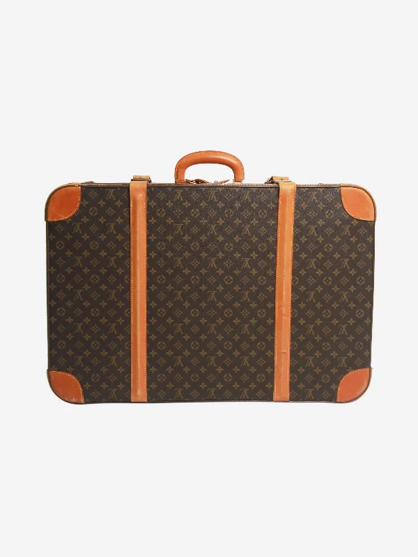 Durable Hermes Canvas - Trimmed Bags for Outdoor UseBrown Stratos Jumbo Monogram suitcase