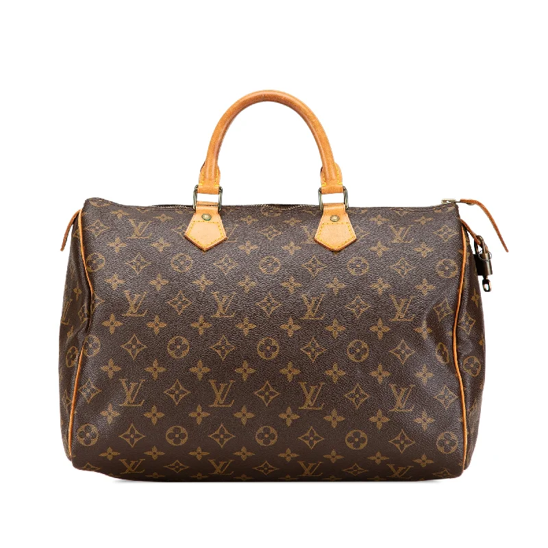 Louis Vuitton bags with a zippered interior pocket for better organizationBrown Louis Vuitton Monogram Speedy 35 Boston Bag