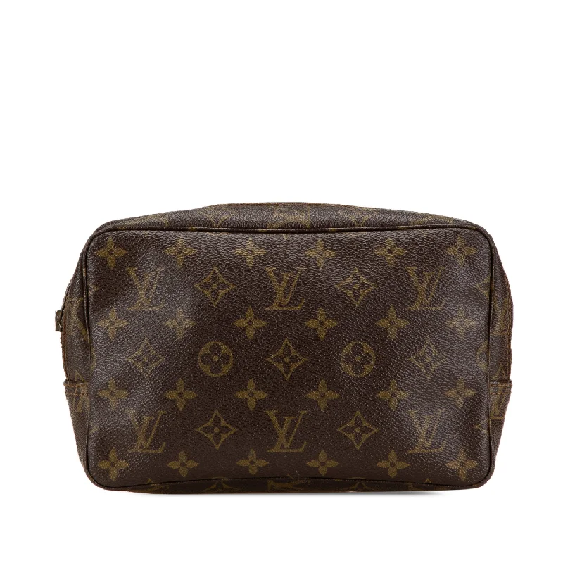 Louis Vuitton Petite Malle bags with a hard - shell structure for uniquenessBrown Louis Vuitton Monogram Trousse Toilette 23 Clutch Bag