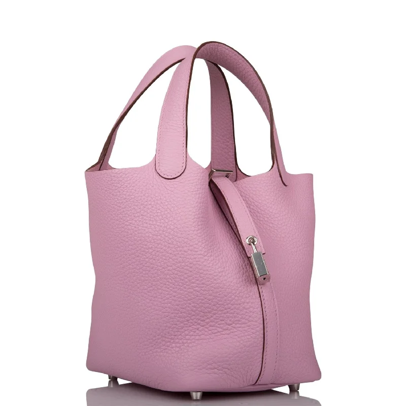 Hermes Kellydoll Bags for a Playful and Chic LookHermes Picotin Lock 22 Mauve Sylvestre Clemence Palladium Hardware