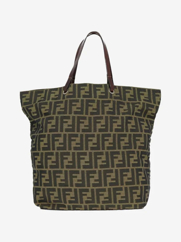 Hermes Bags with Adjustable and Padded Shoulder StrapsBrown Zucca canvas tote bag