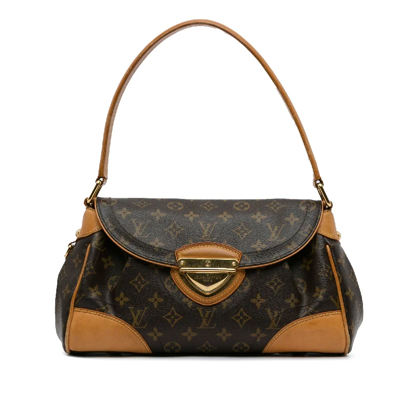 Louis Vuitton bags with a detachable mirror inside for on - the - go touch - upsBrown Louis Vuitton Monogram Beverly MM Shoulder Bag