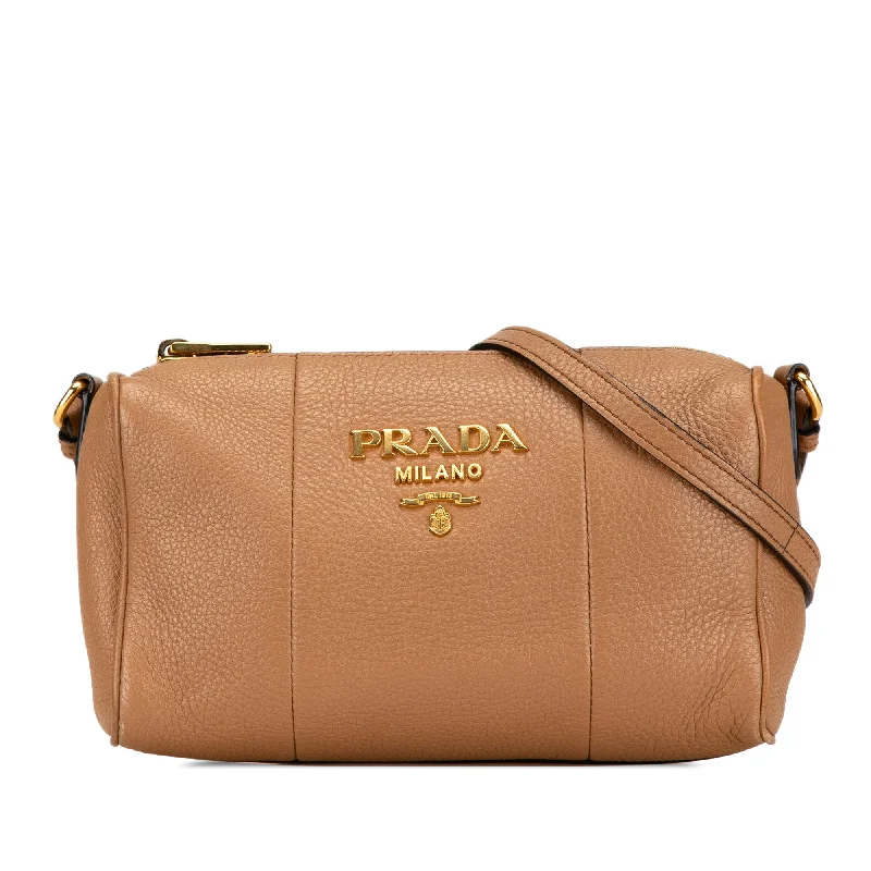 Customizable Hermes Bags with Personalized LocksBrown Prada Mini Vitello Phenix Barrel Camera Bag