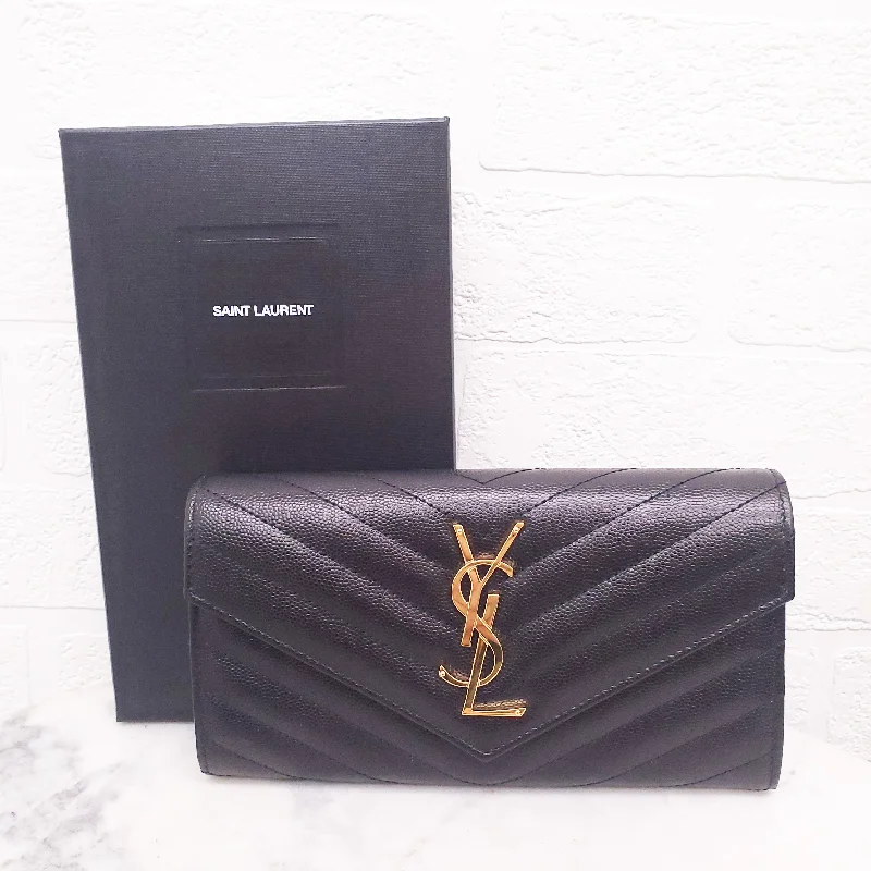 Soft - Handled Hermes So Kelly Bags for a Feminine TouchSAINT LAURENT MATELASSE CHEVRON WALLET