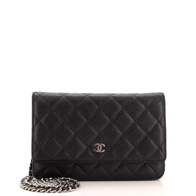 Wallet on Chain Quilted Caviar