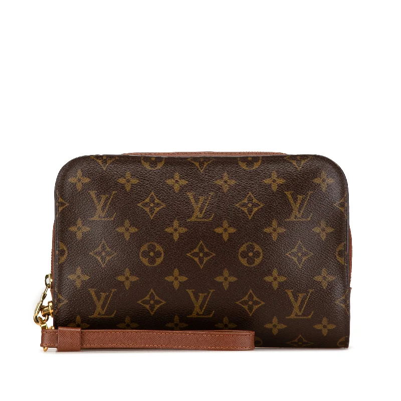 Louis Vuitton Alma bags with a detachable shoulder strap for versatilityBrown Louis Vuitton Monogram Orsay Clutch Bag