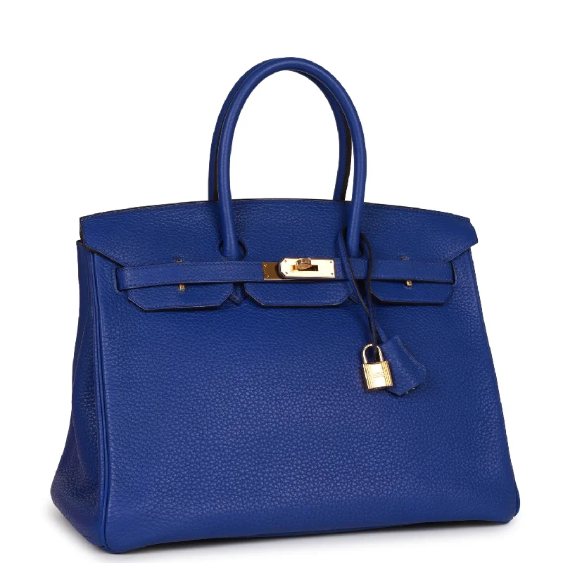 Sporty - Inspired Hermes Bags for Active LifestylesHermes Special Order (HSS) Birkin 35 Bleu Electric Verso Clemence Gold Hardware