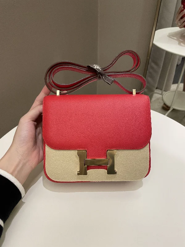 Hermes Bags with Hand - Painted Details for a Unique TouchHermes Constance 18 Rouge De Coeur Evercolor