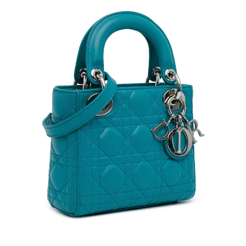 High - fashion Christian Dior bags with a geometric patternDior Mini Lambskin Cannage Lady Dior (hAv6mR)