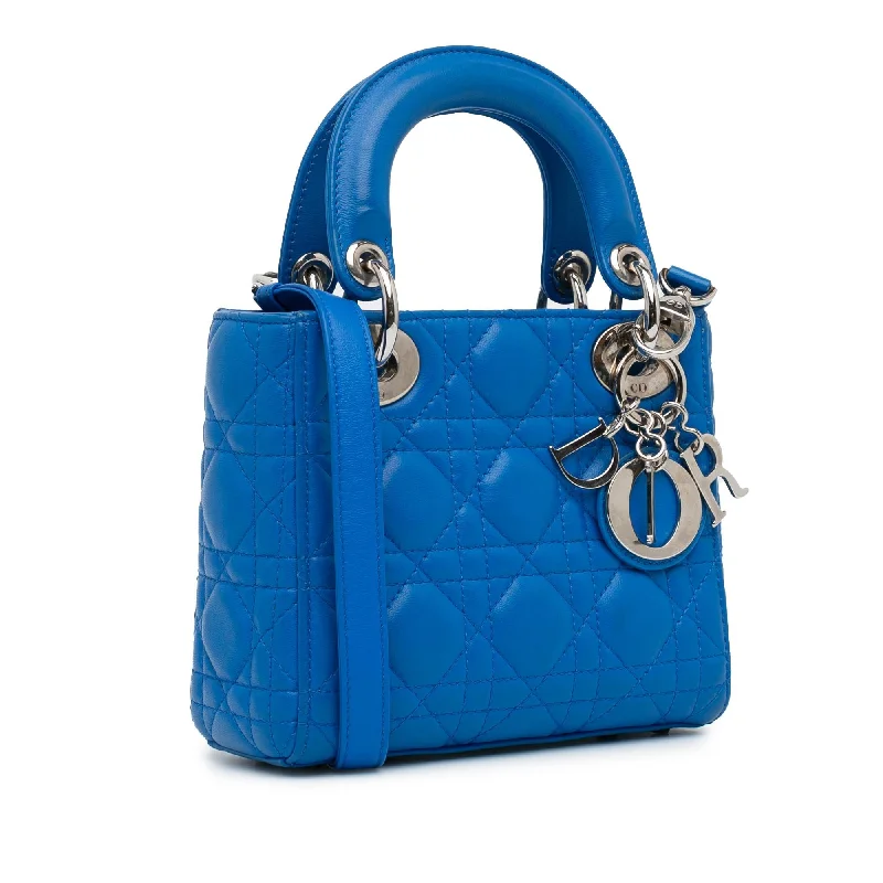 Luxury Christian Dior crossbody bags with a chain - link strapDior Mini Lambskin Cannage Lady Dior (UhDxF1)