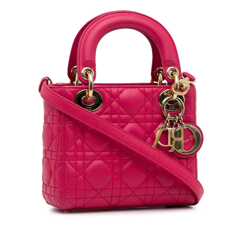 Trendsetting Christian Dior crossbody bags with a colorful strapDior Mini Lambskin Cannage Lady Dior (wGrjFc)